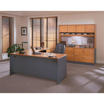Bush® Series C Collection Bow Front Desk, 71.13" X 36.13" X 29.88", Mahogany freeshipping - TVN Wholesale